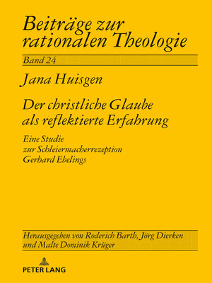 cover image of Der christliche Glaube als reflektierte Erfahrung